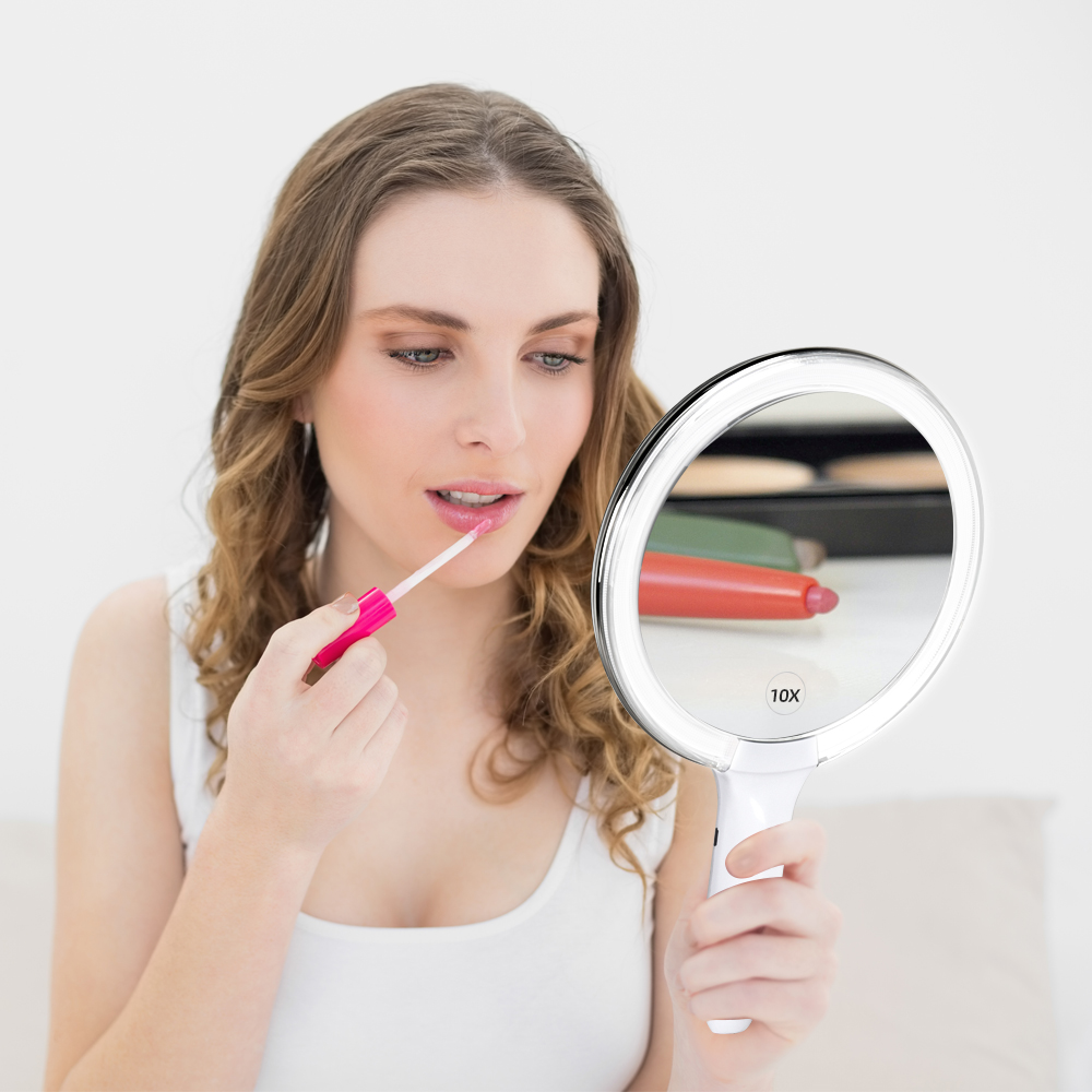 Greenfrom Round Shape LED Rechargeable Mirror