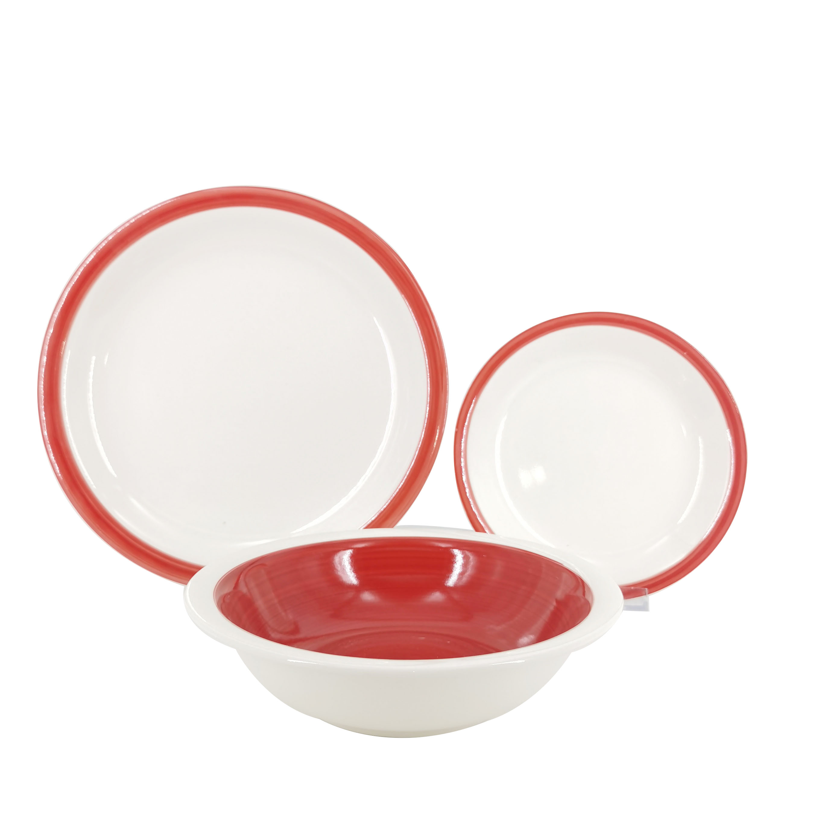 Colorful stripe design hand painted 18 PCS dinnerware set