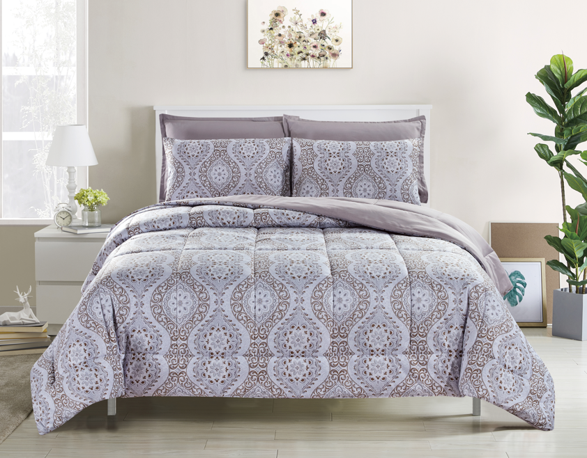Soft stylish modern winter quilt set 6 pieces with new print pattern