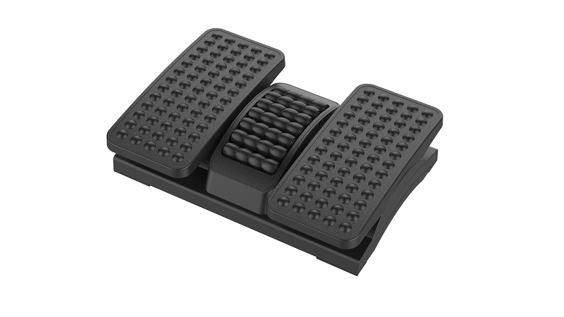 Footrest foot rest with ergonomic design plastic material angle height adjustable