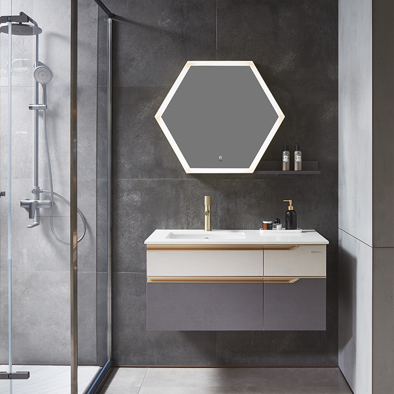 Wholesale New Design Modern Mirrored Modern Bathroom Vanity PLWY21072