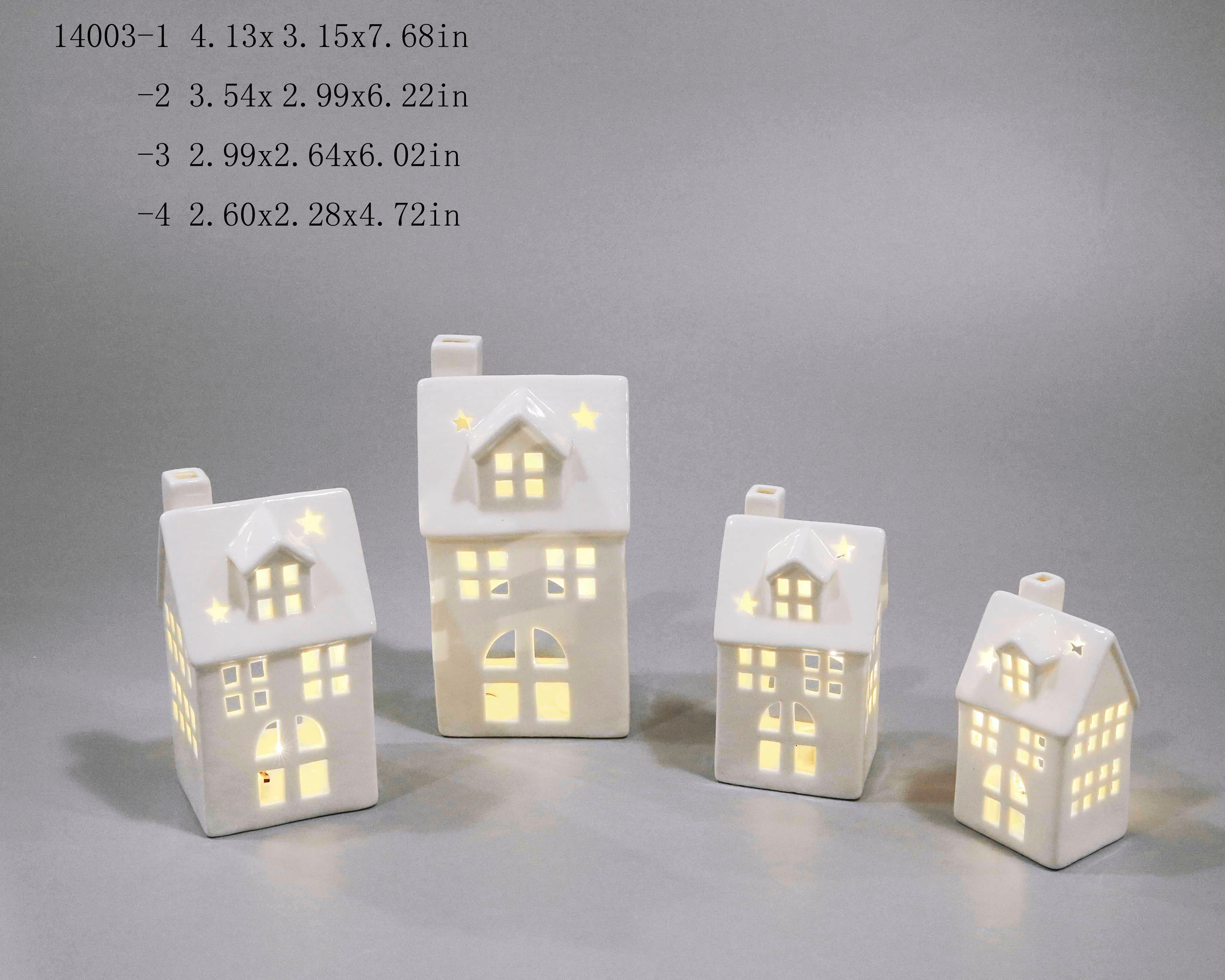Ceramic house with LED