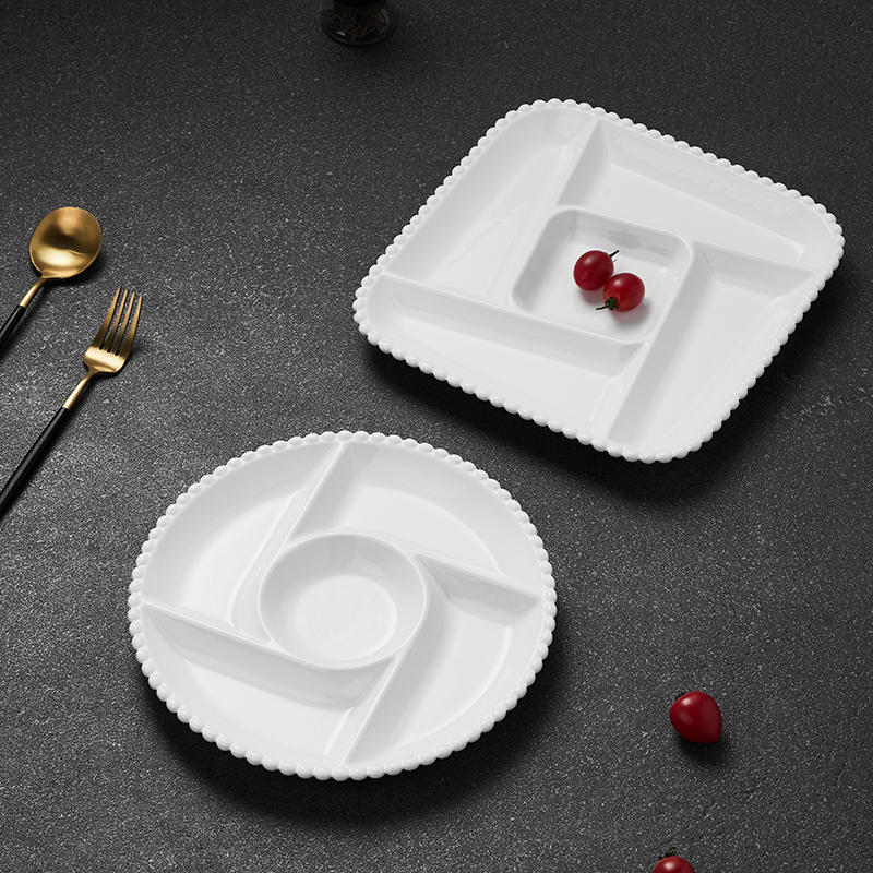 Section plate with beads design