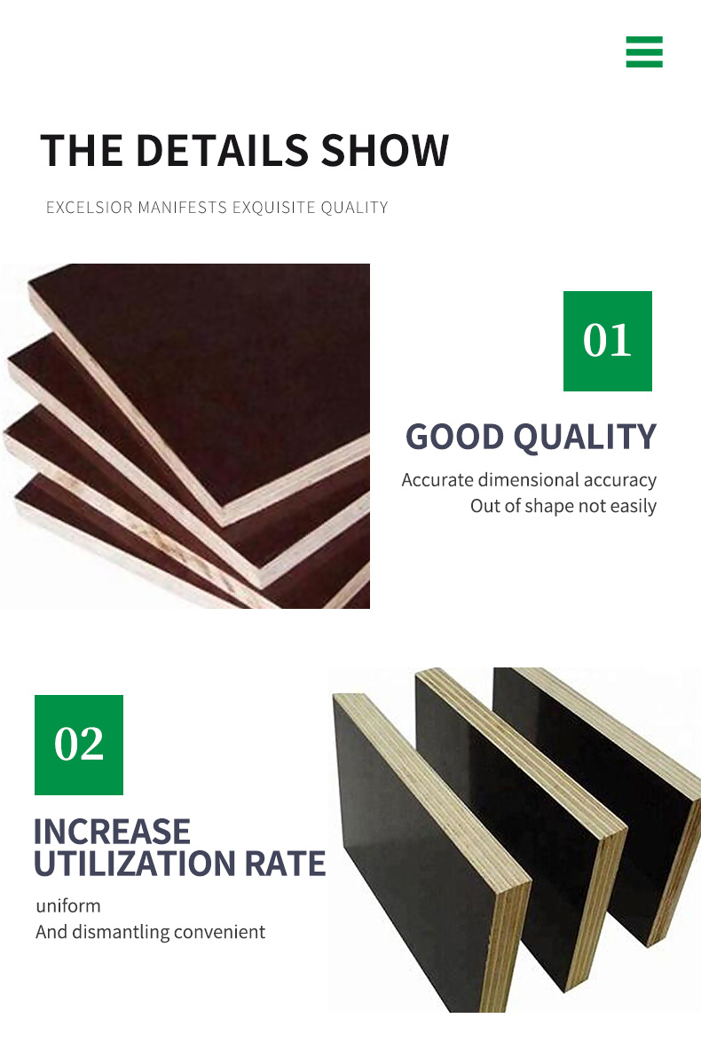 Long lifetime services film faced plywood with good waterproof performance