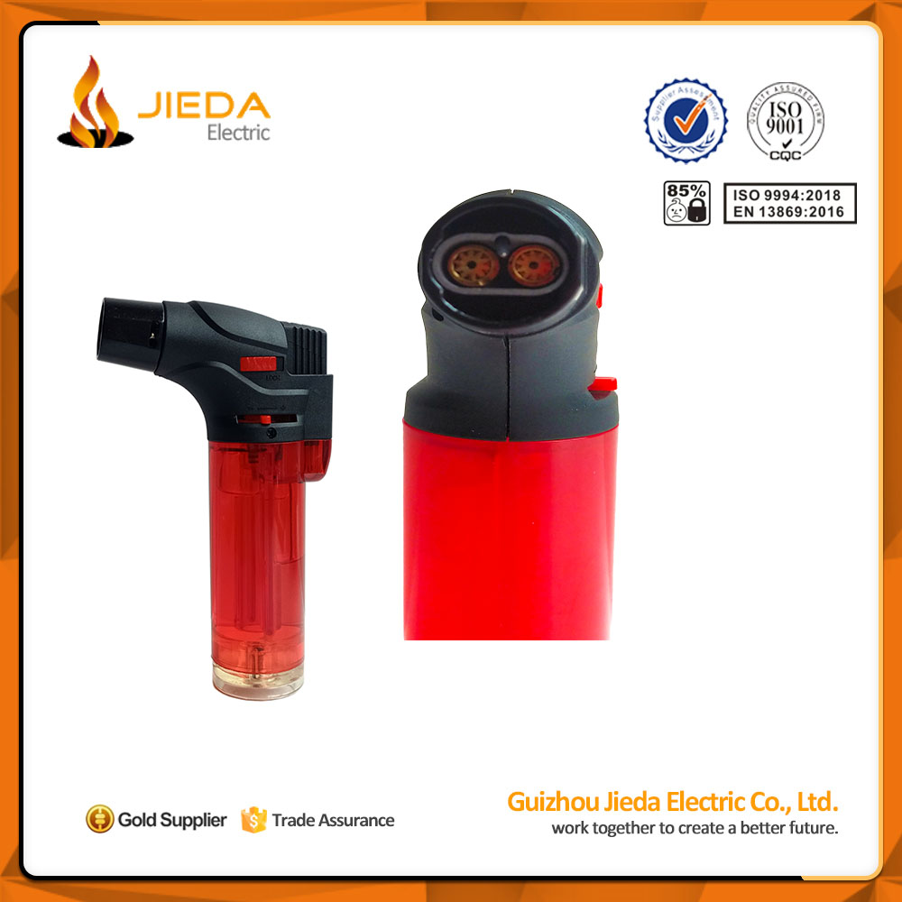 Double flame torch lighter