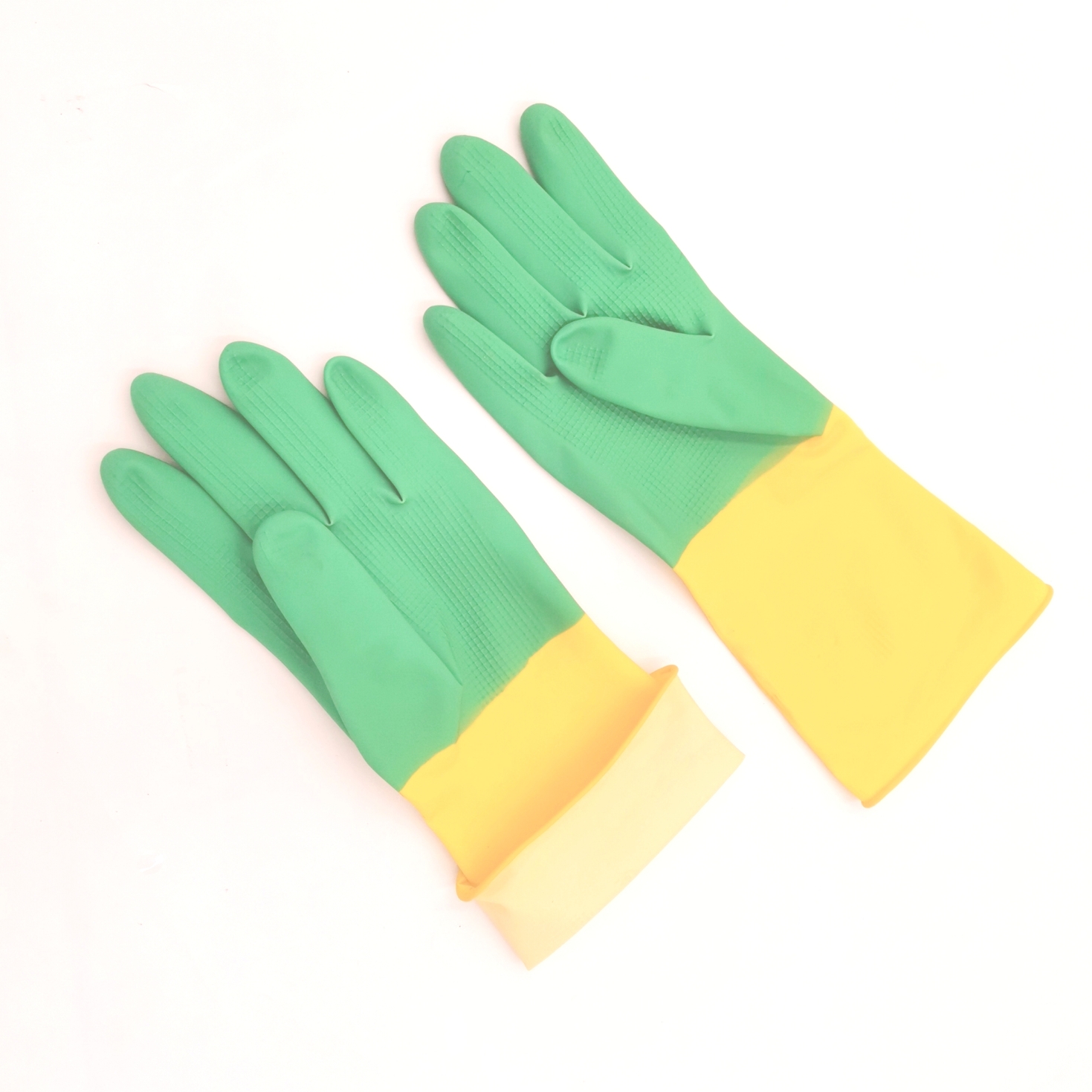 Xingli bi-color diamond grip light industrial latex gloves for safety work