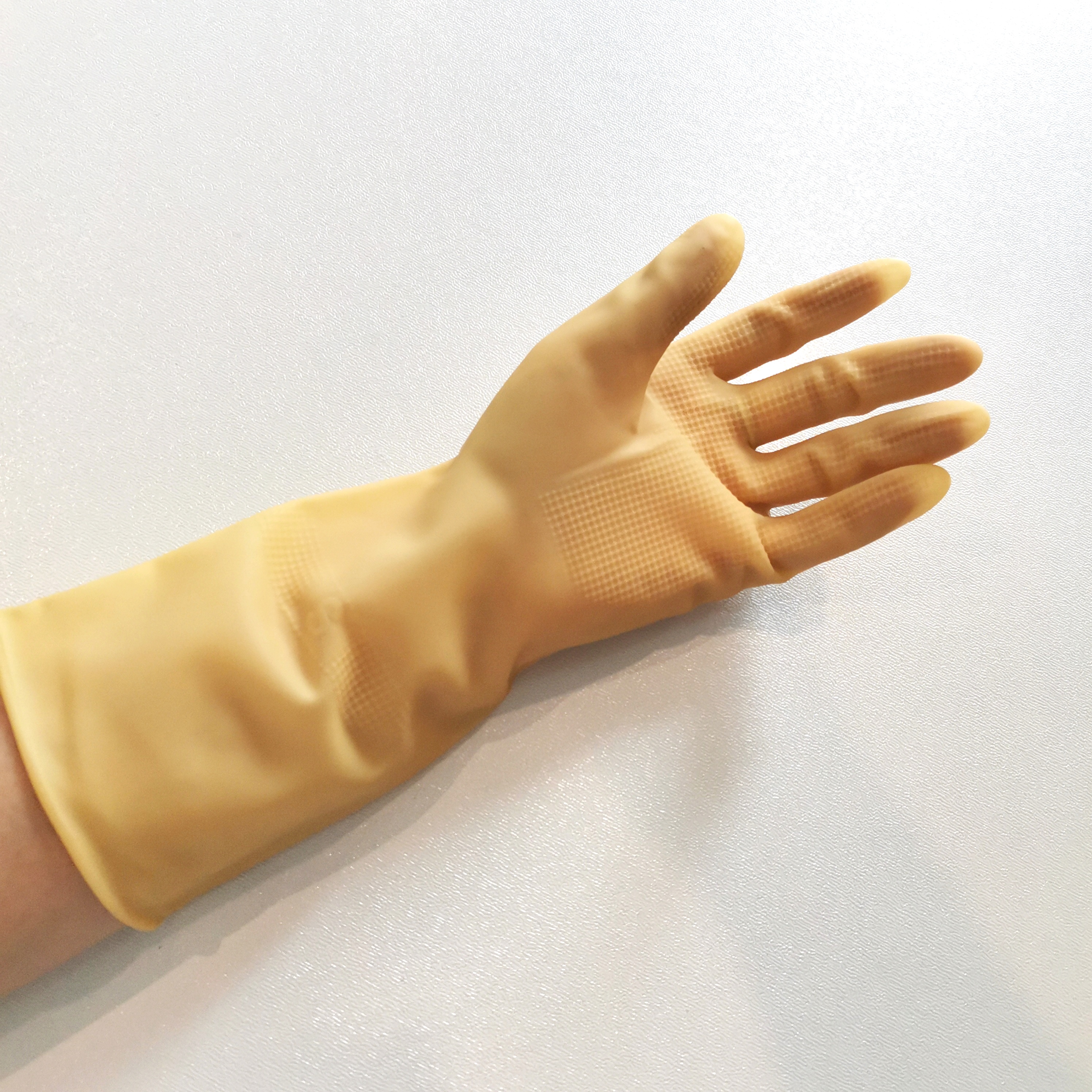 Xingli natural color kitchen cleaning household mini latex gloves for hotel cleaning hospital works