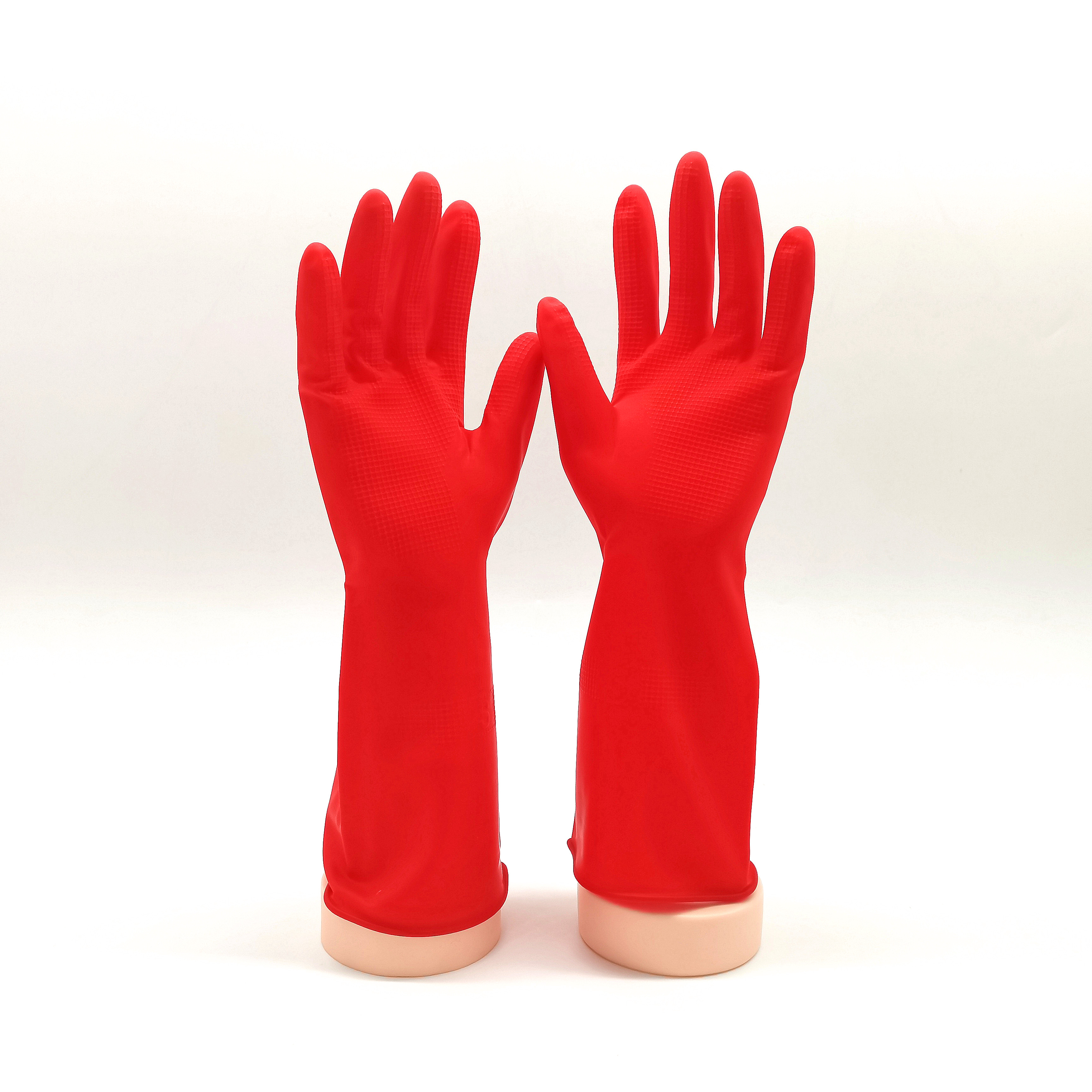 Xingli Red kitchen cleaning household latex gloves