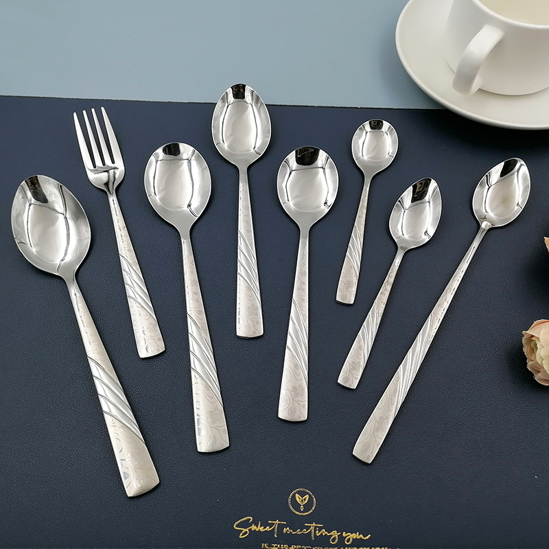 OF203 Mirror Polish Stainless Steel Dinner Spoon And Fork set