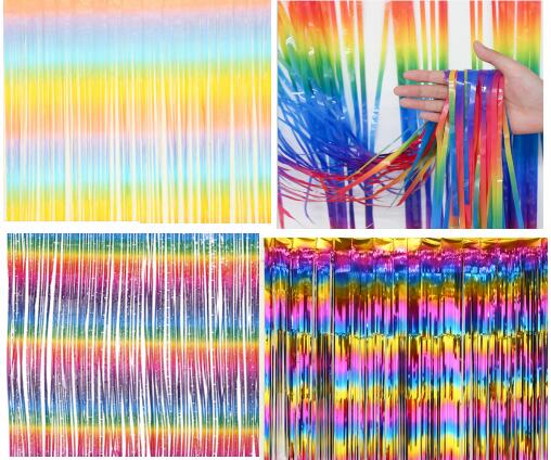 Party items decoration fringe foil curtain