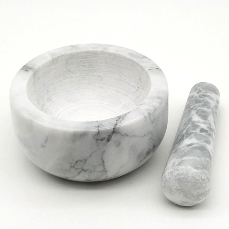 Natural Marble Stone Mortar And Pestle Spice Grinder Marble Bowl And Pestle Polished