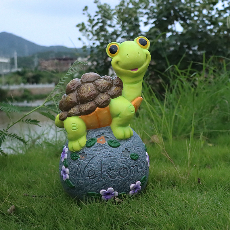 Resin garden sets animals Green Tortoise decoration garden ornaments decoration animal fountain statue figurine
