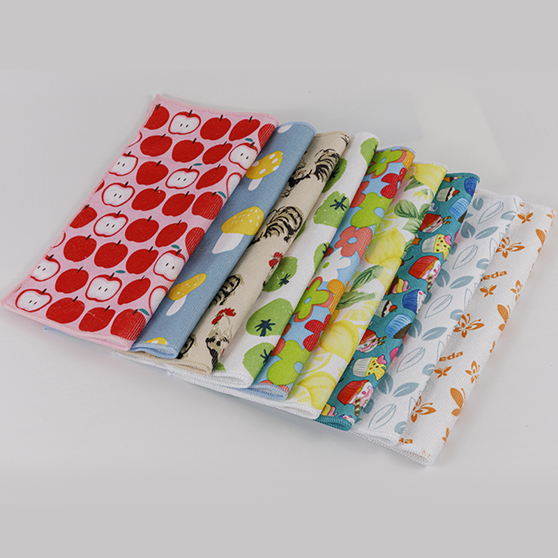 Factory Directly Sell custom printing microfiber cleaning cloth dish towel hand towel microfiber hand towel
