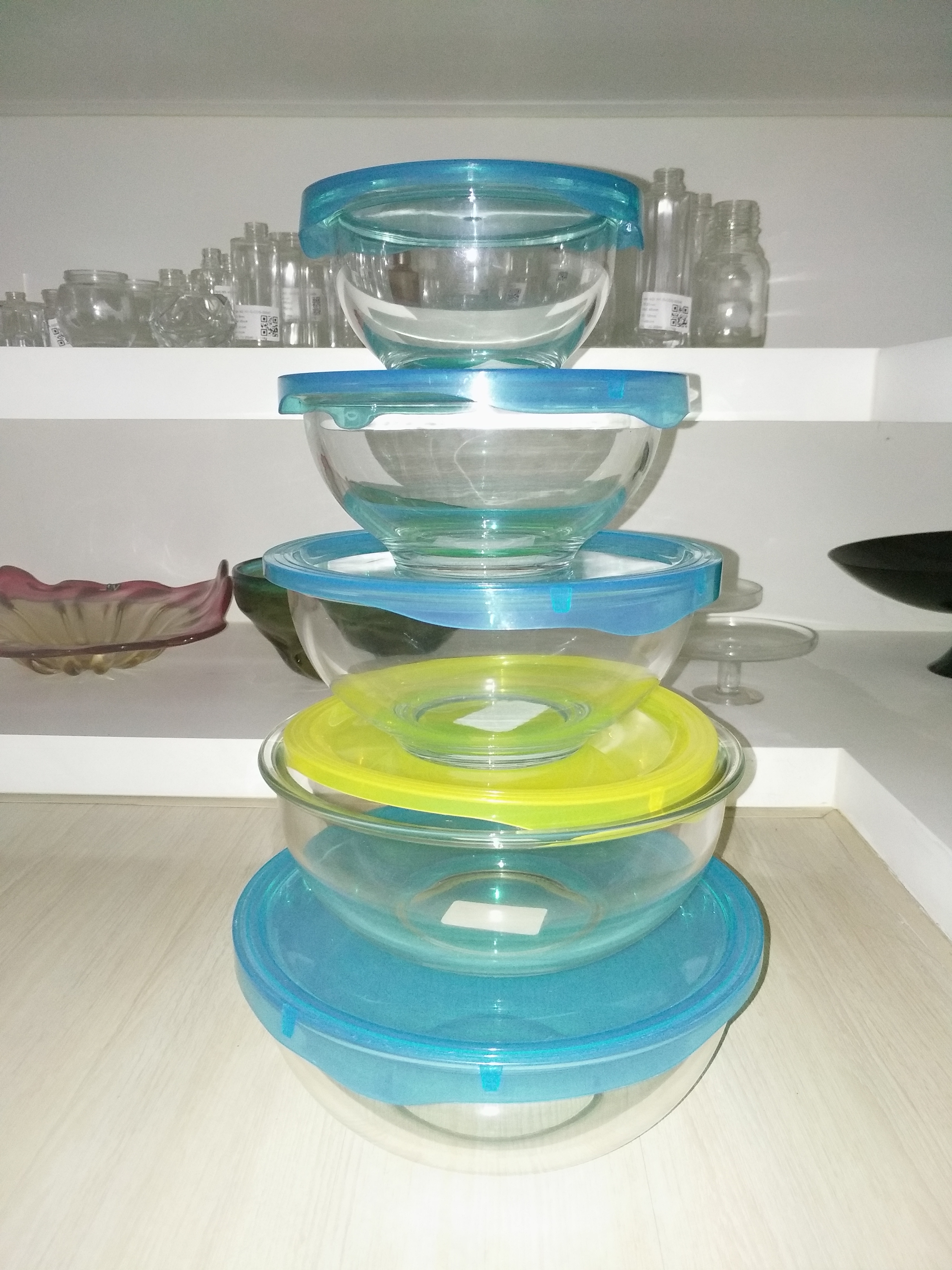 glass salad bowl