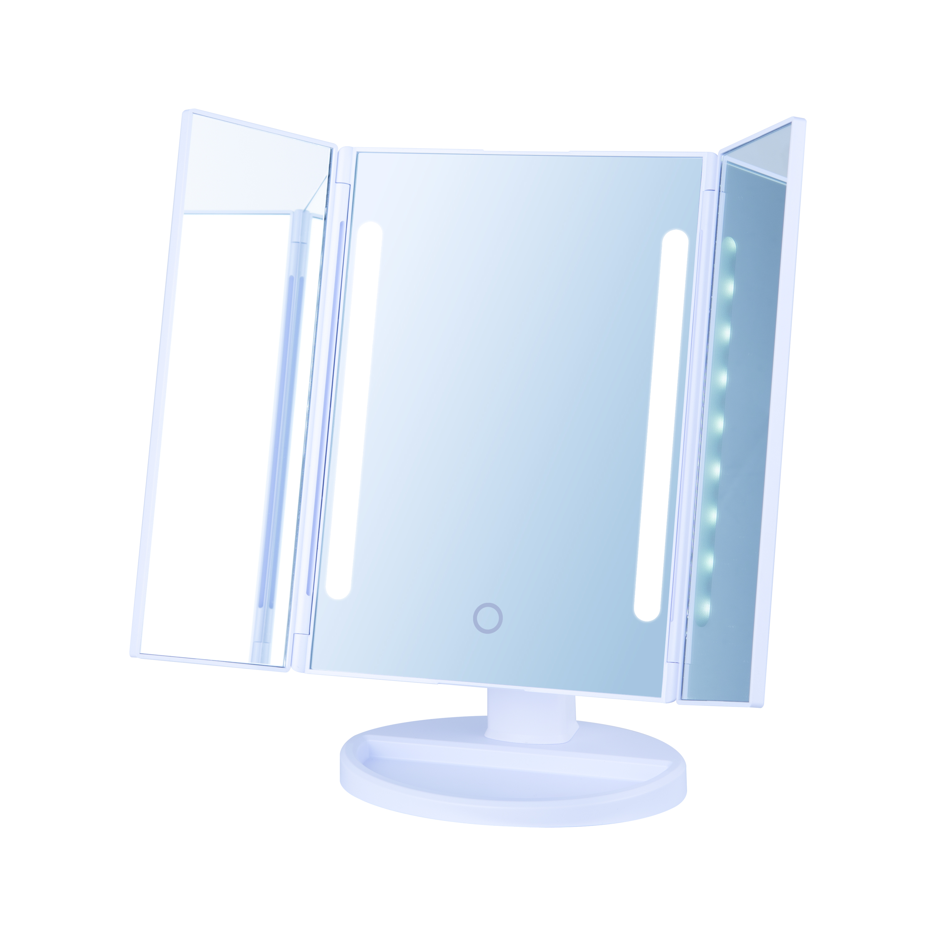 Hot selling trifold vanity table mirror with light