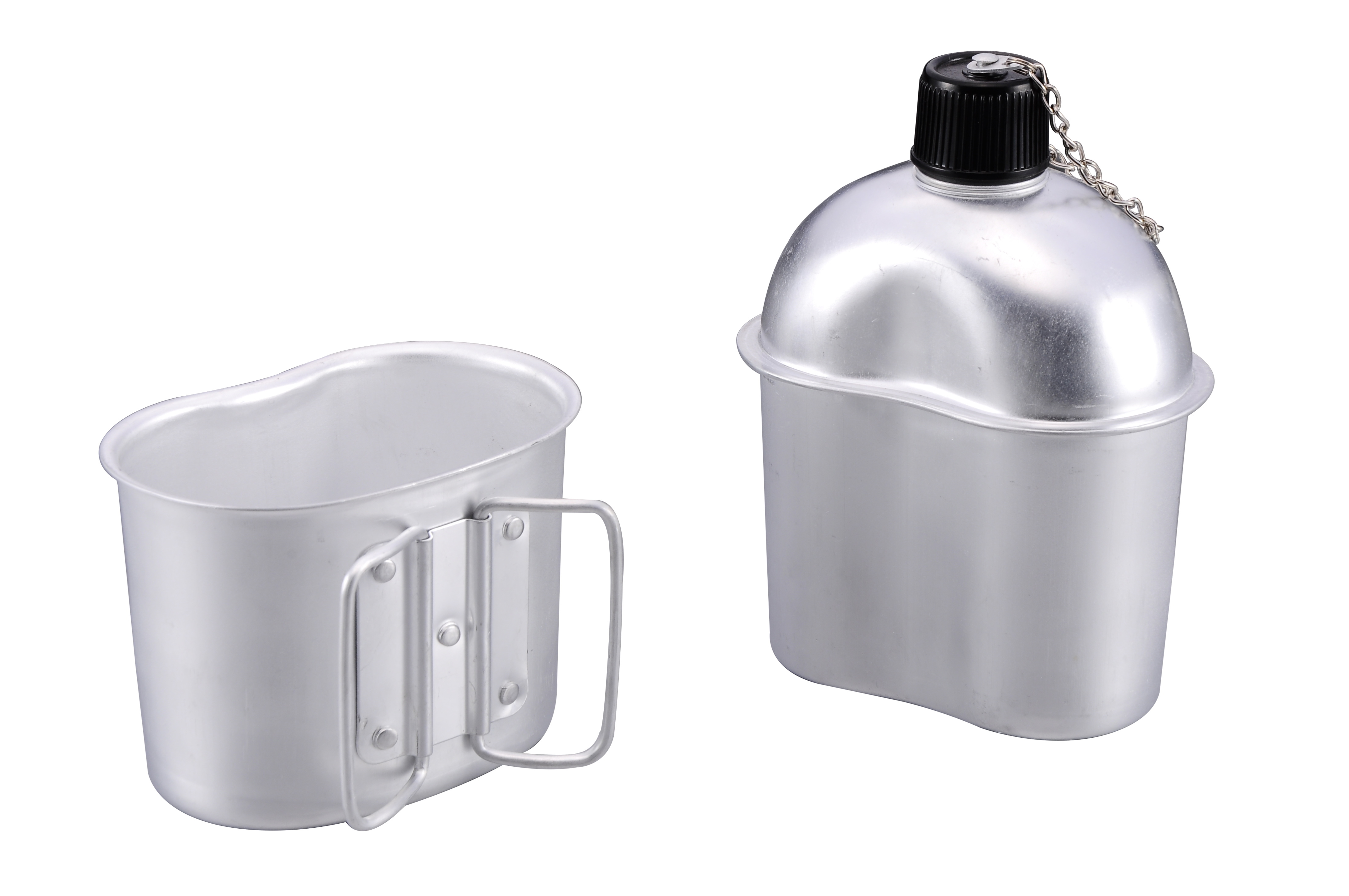 0.8L aluminum canteen with 0.6L cup