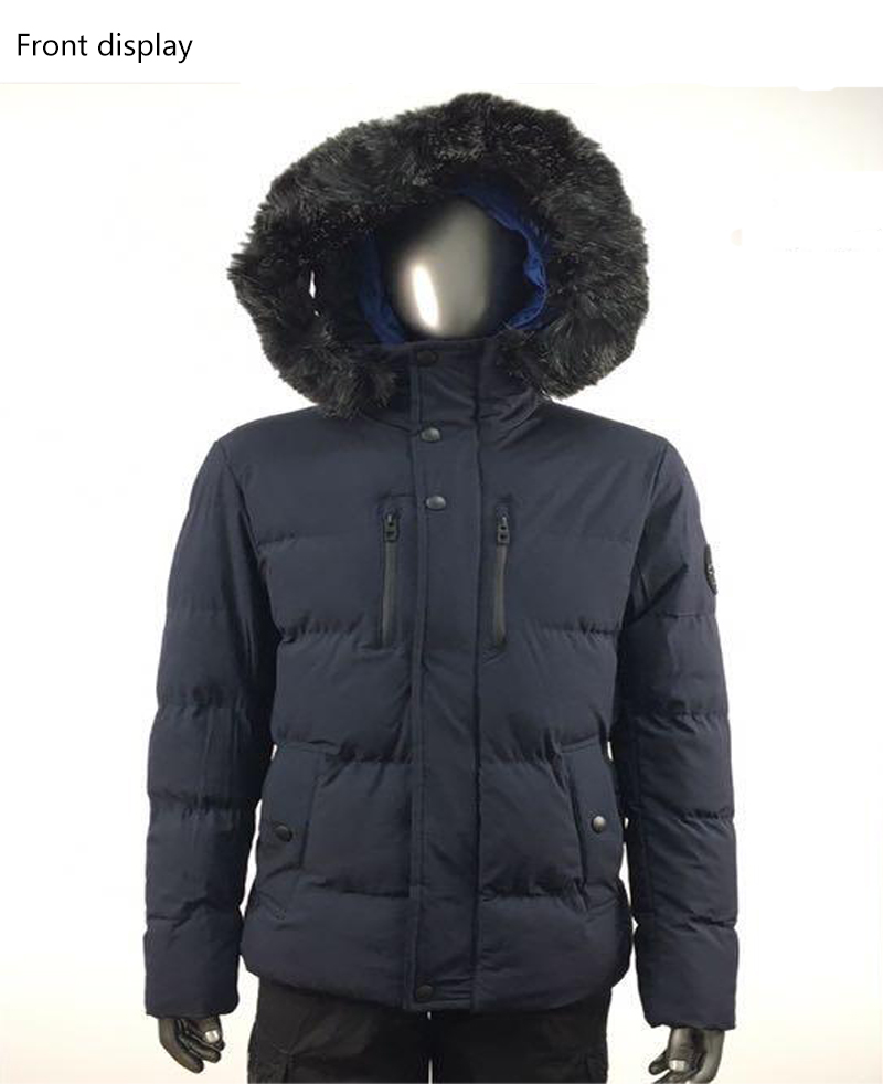 Men's clothing protects against cold and keeps warm With hood