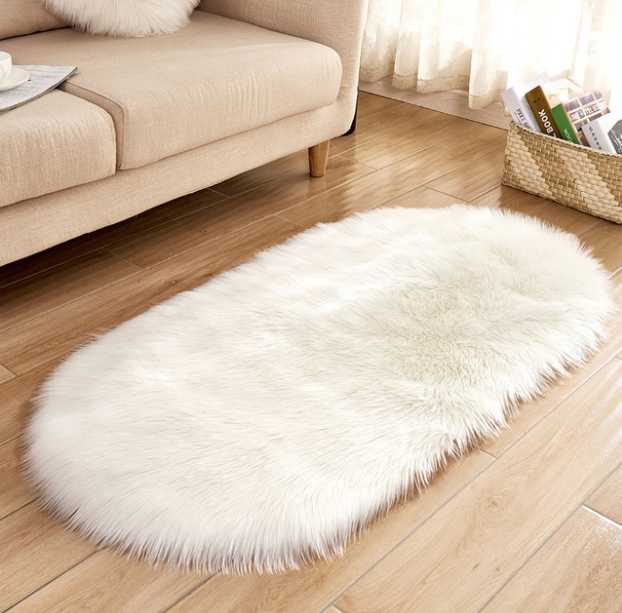 Customized Faux Fur Rug with Non Slip Backing