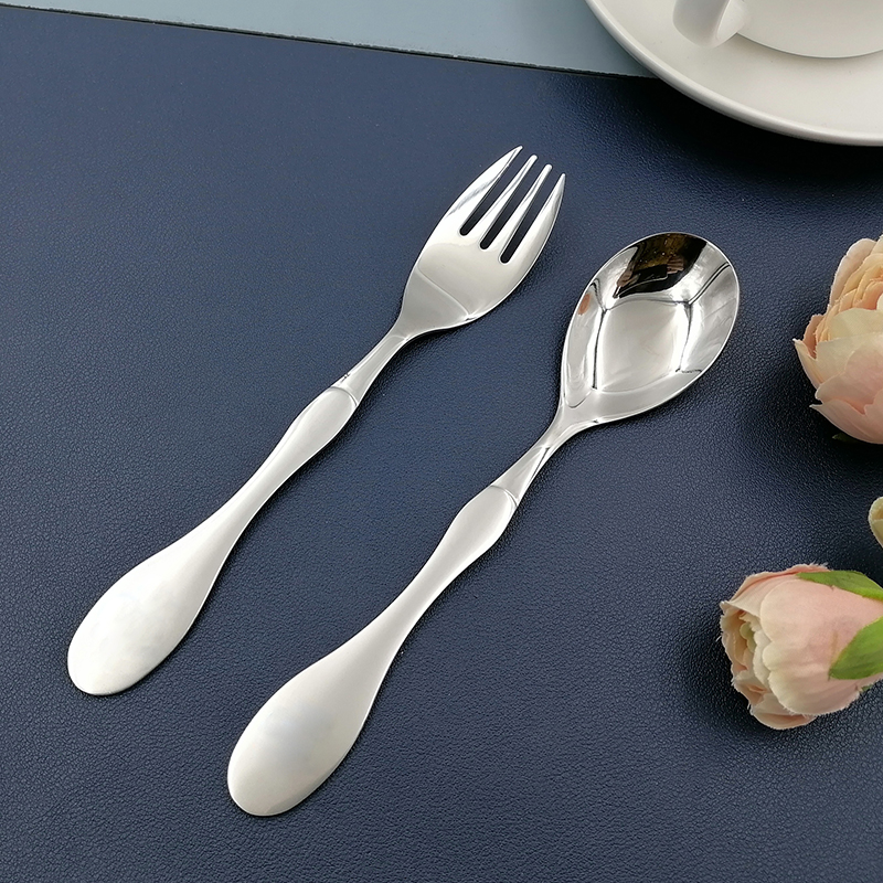 OF208 304 stainless steel cutlery for kids in spoon and fork set