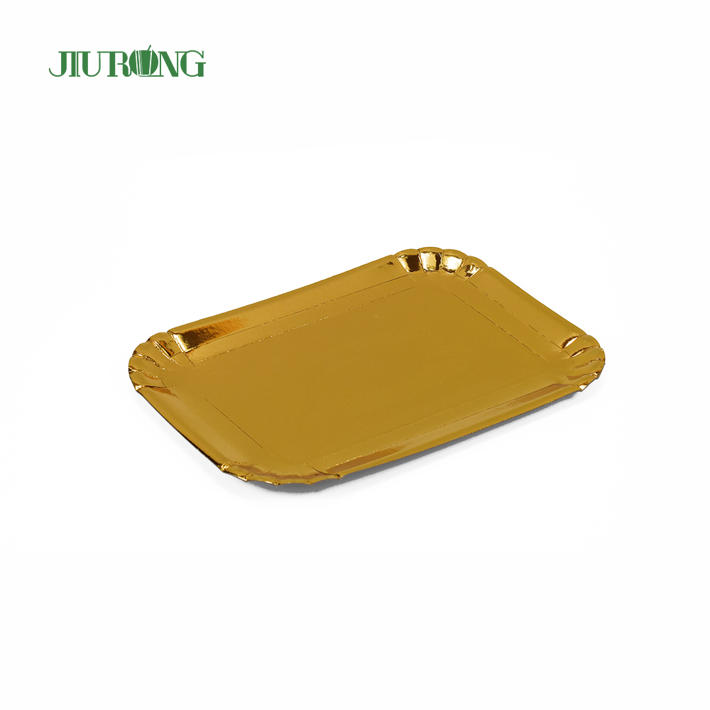 Disposable Gold Square Paper Plate