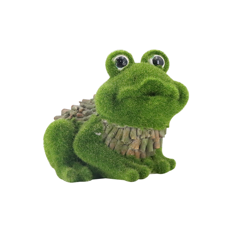 Garden resin animals fountain Flocked wooden clothes decoration frog garden decoration home ornaments statue outdoor Ornaments