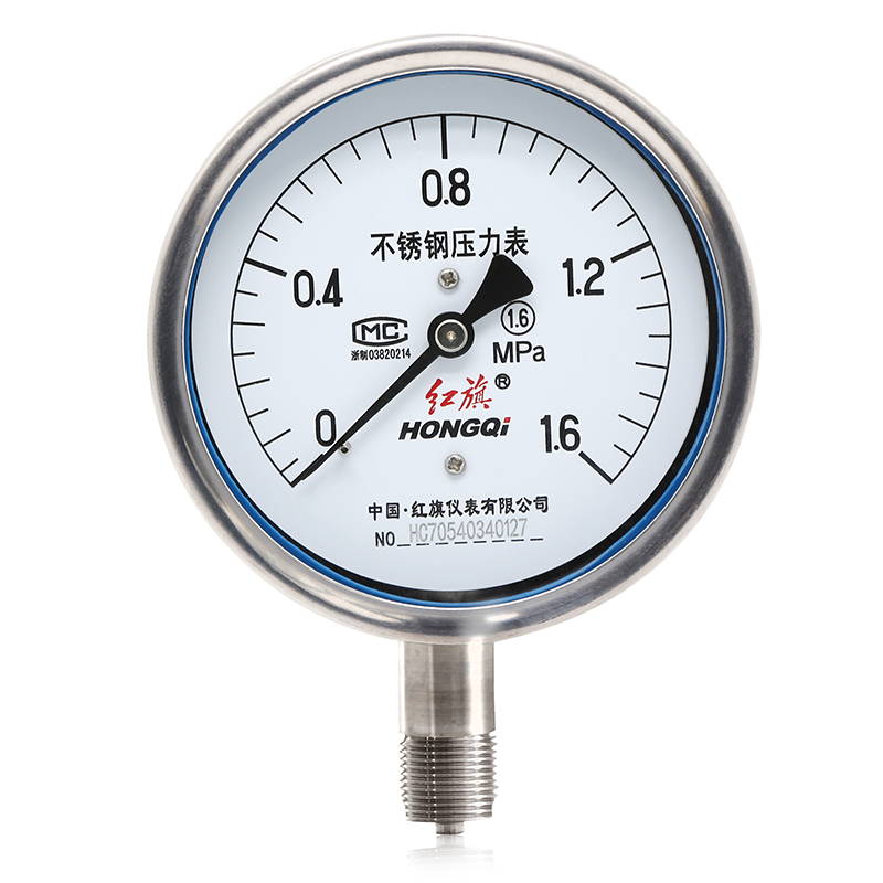 Hongqi 4"inch Bottom Moutning All Stainless Steel Pressure Gauge