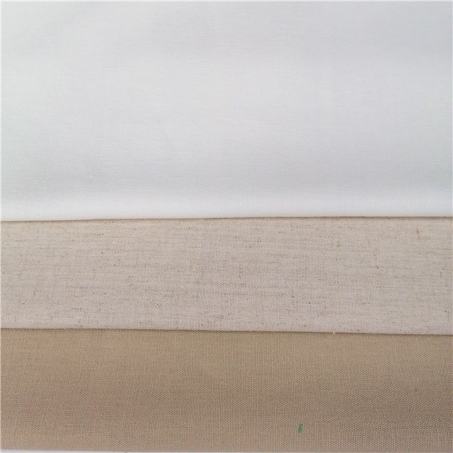 Wholesale customized organic cotton linen stretch blended spandex fabric for clothing