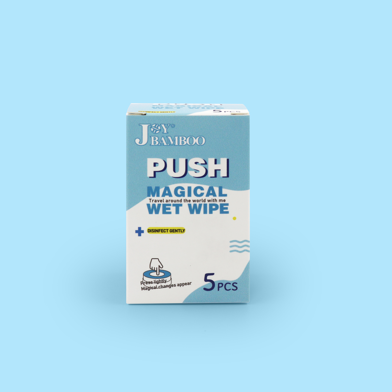 5PCS Portable Press wet wipes Disposable Magic Push Clean Compressed Wipes