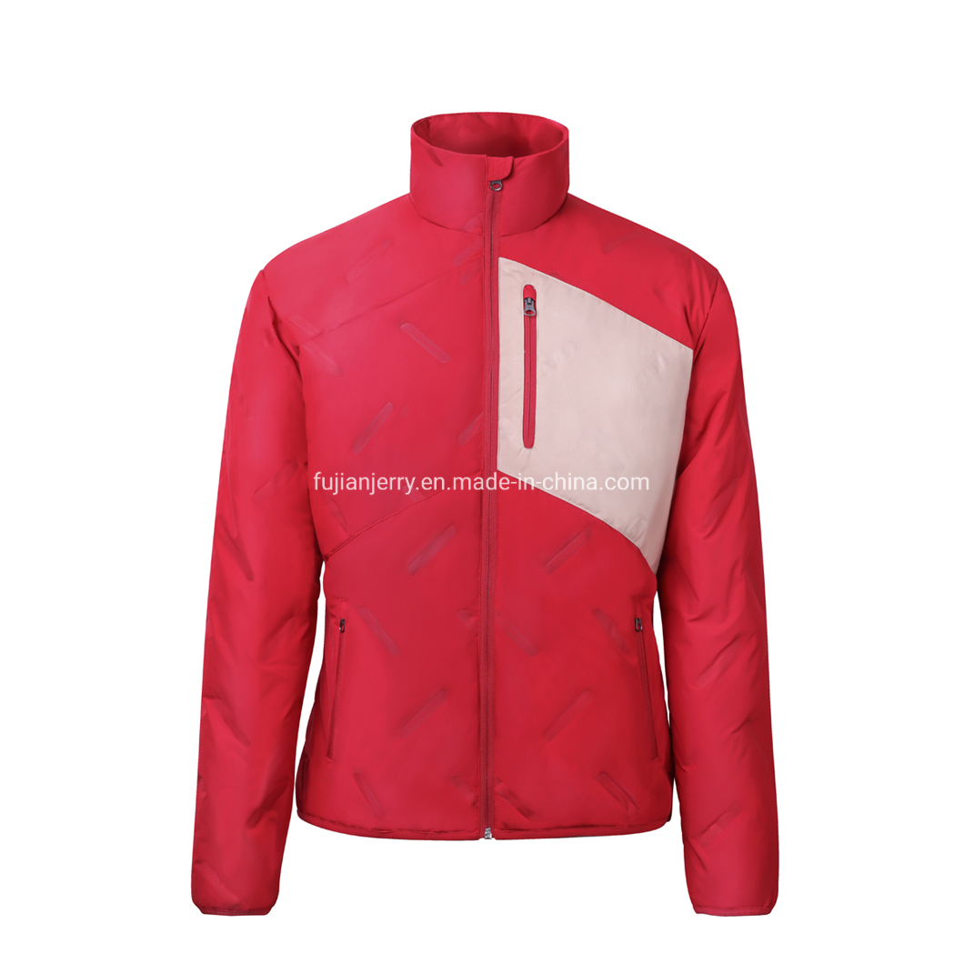 Outdoor warm cotton-padded jacket in winter