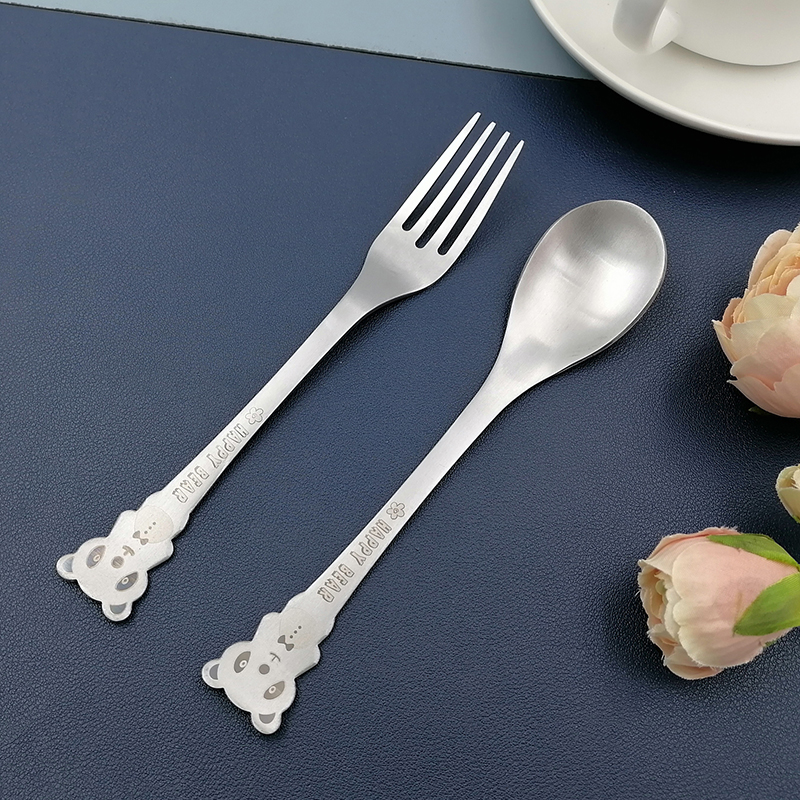 Creative design children cutlery set spoon and fork