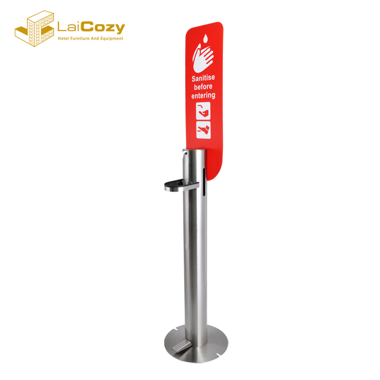 New Stainless Touch Free Foot Pedal Hand Sanitiser Soap Dispenser Stand