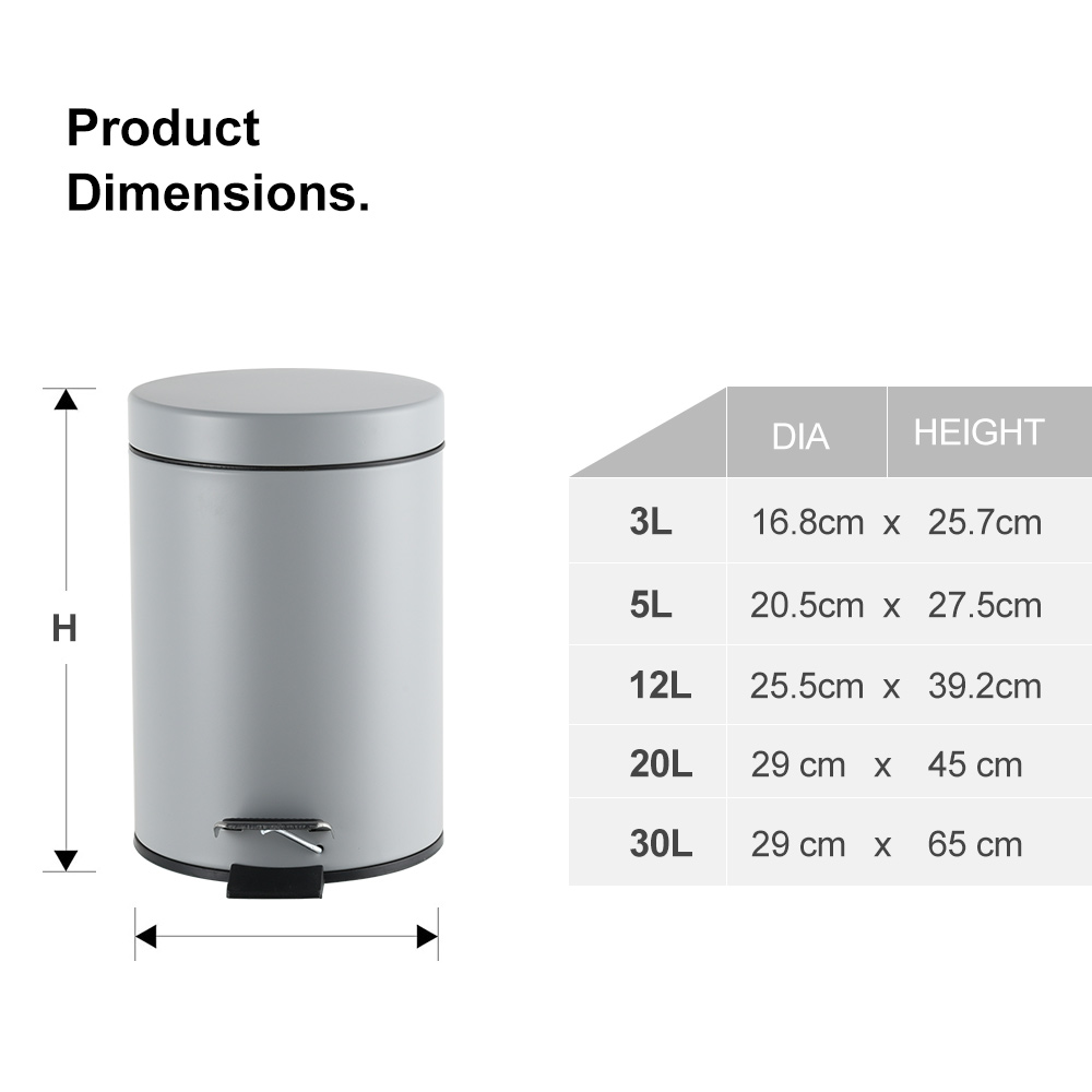 pedal dust bin