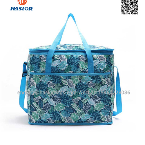#01A Wholesale waterproof lunch bag high quality large folding reusable Insulated tote picnic Cooler Carry Bag