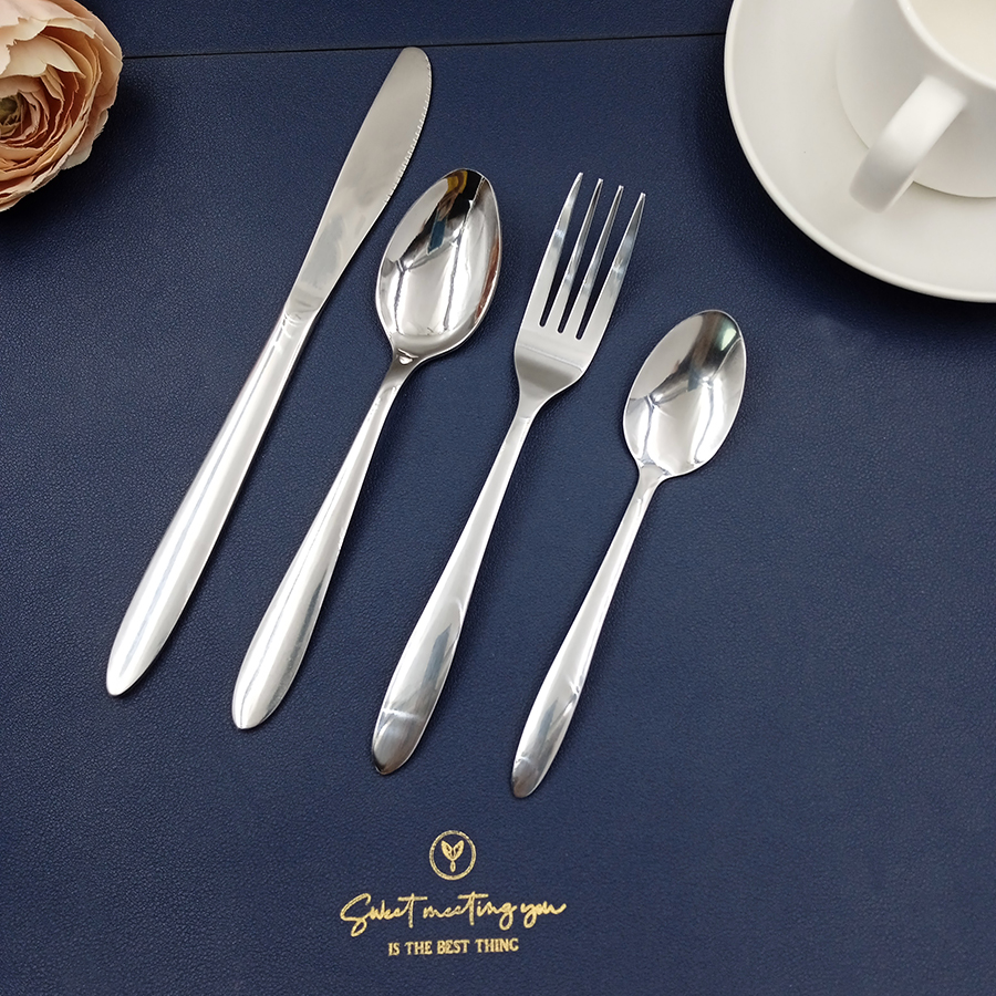 4 pieces dinner sets stainless steel tableware for restaurants