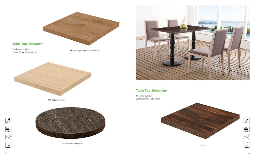 Customize Antique Style Square Wooden Four-person coffee Restaurant dining table