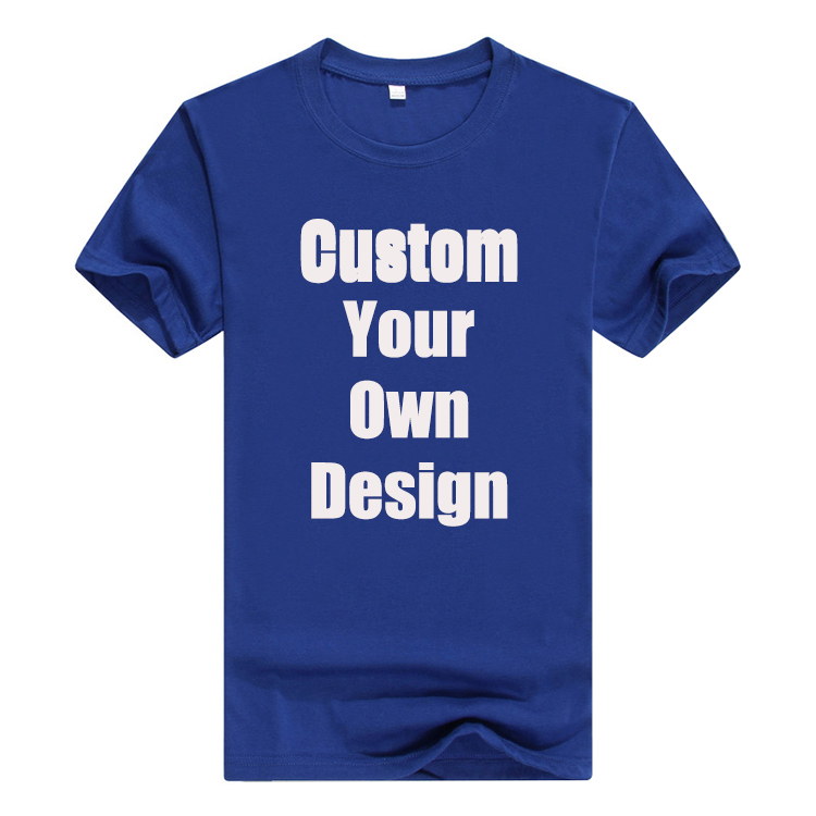 Custom 100% Cotton Men's Short Sleeve Round Neck T-shirt