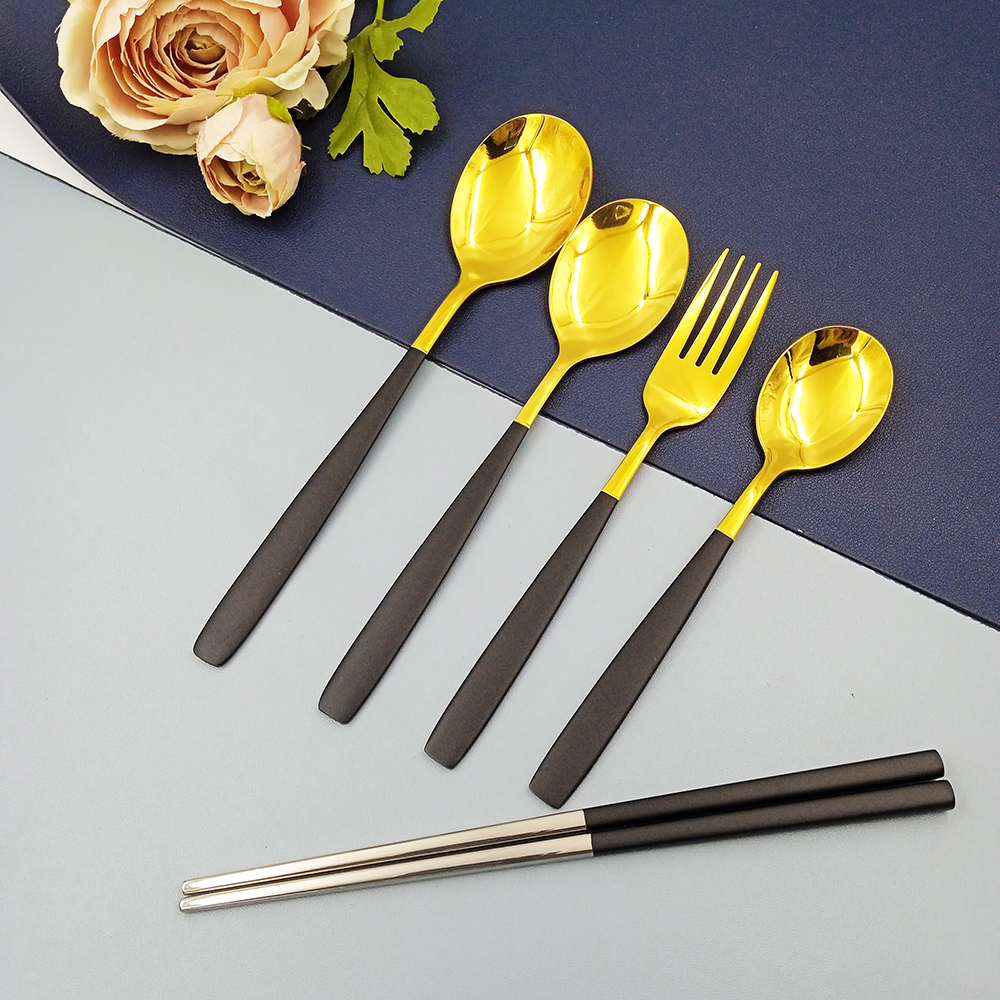 Colorful handle 430 stainless steel flatware sets