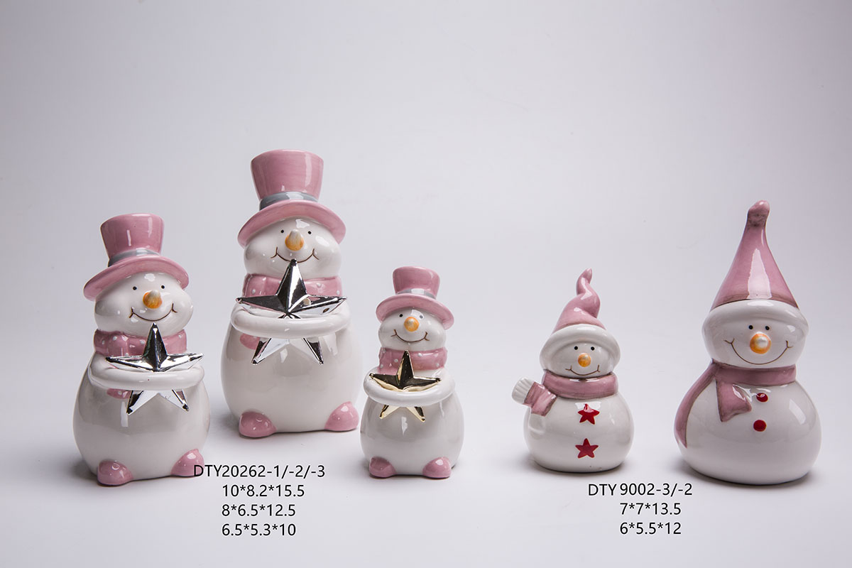 Christmas Ceramic Pinky Color home Decor