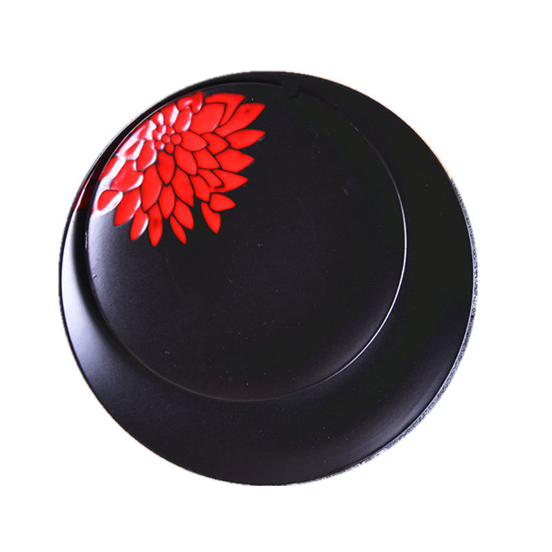 Hand painted creamic matt glaze black dinner set black ceramic plates soup bowl