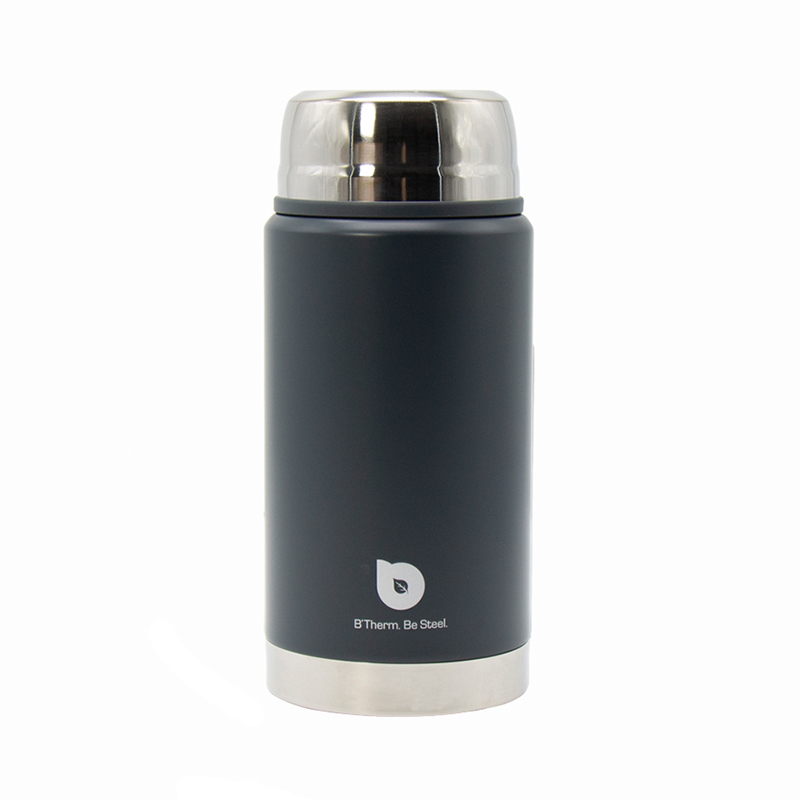 Stainless Steel Wide Mouth Food Jar Thermos Vacuum Food Flask Lunch Container 750 ml 25 oz Grey