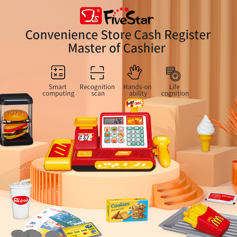 Funny super market cash register toys