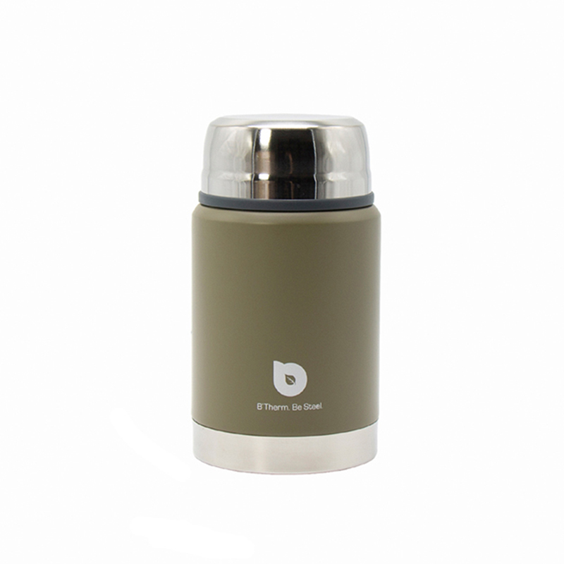 Stainless Steel Wide Mouth Food Jar Thermos Vacuum Food Flask Lunch Container 500 ml 17 oz Olive