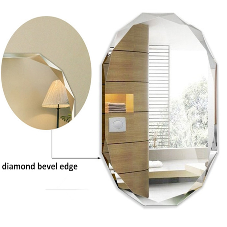 Cheap oval beveled frameless glass mirror supplier
