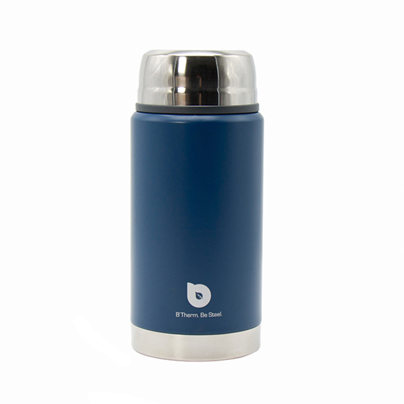 Stainless Steel Wide Mouth Food Jar Thermos Vacuum Food Flask Lunch Container 750 ml 25 oz Navy Blue