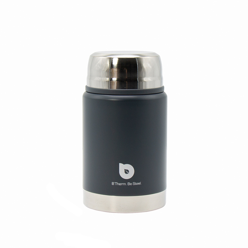 Stainless Steel Wide Mouth Food Jar Thermos Vacuum Food Flask Lunch Container 500 ml 17 oz Grey