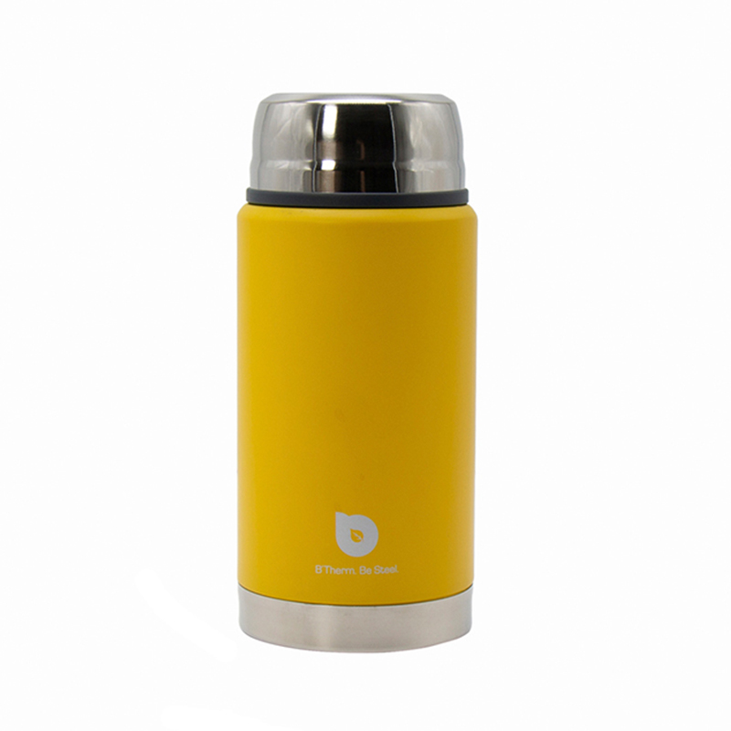 Stainless Steel Wide Mouth Food Jar Thermos Vacuum Food Flask Lunch Container 750 ml 25 oz Yellow