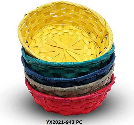 Round bamboo baskets
