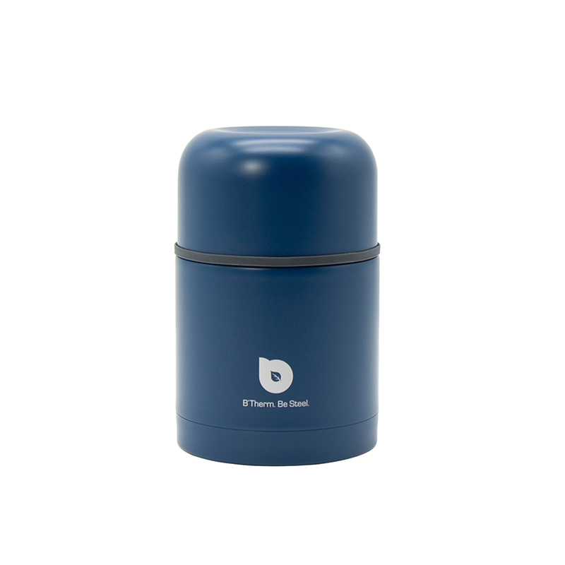 Stainless Steel Wide Mouth Food Jar Thermos Vacuum Food Flask Lunch Container Insulated soup jar 500-1200 ml Navy Blue