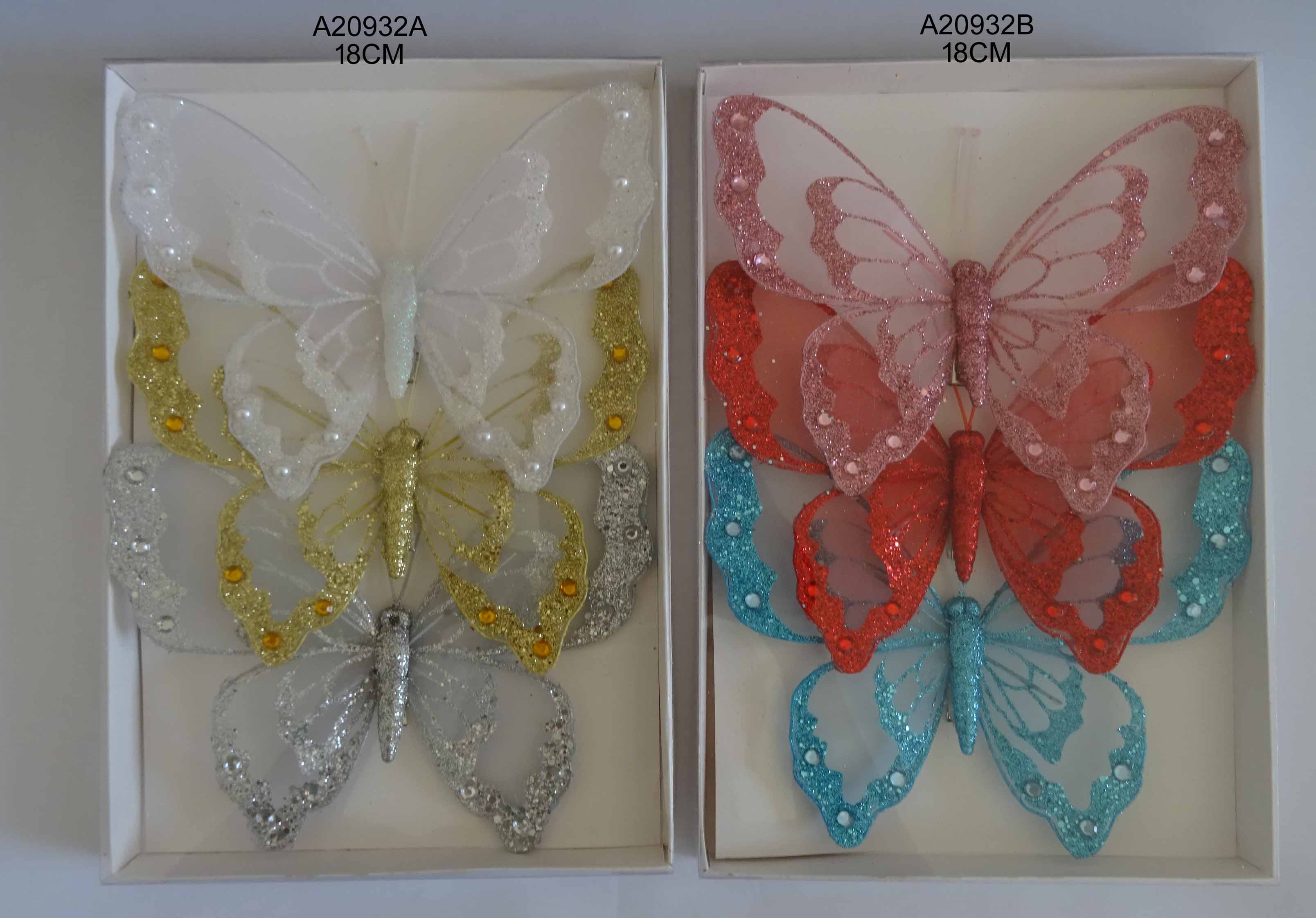 Xmas Fabric Butterfly