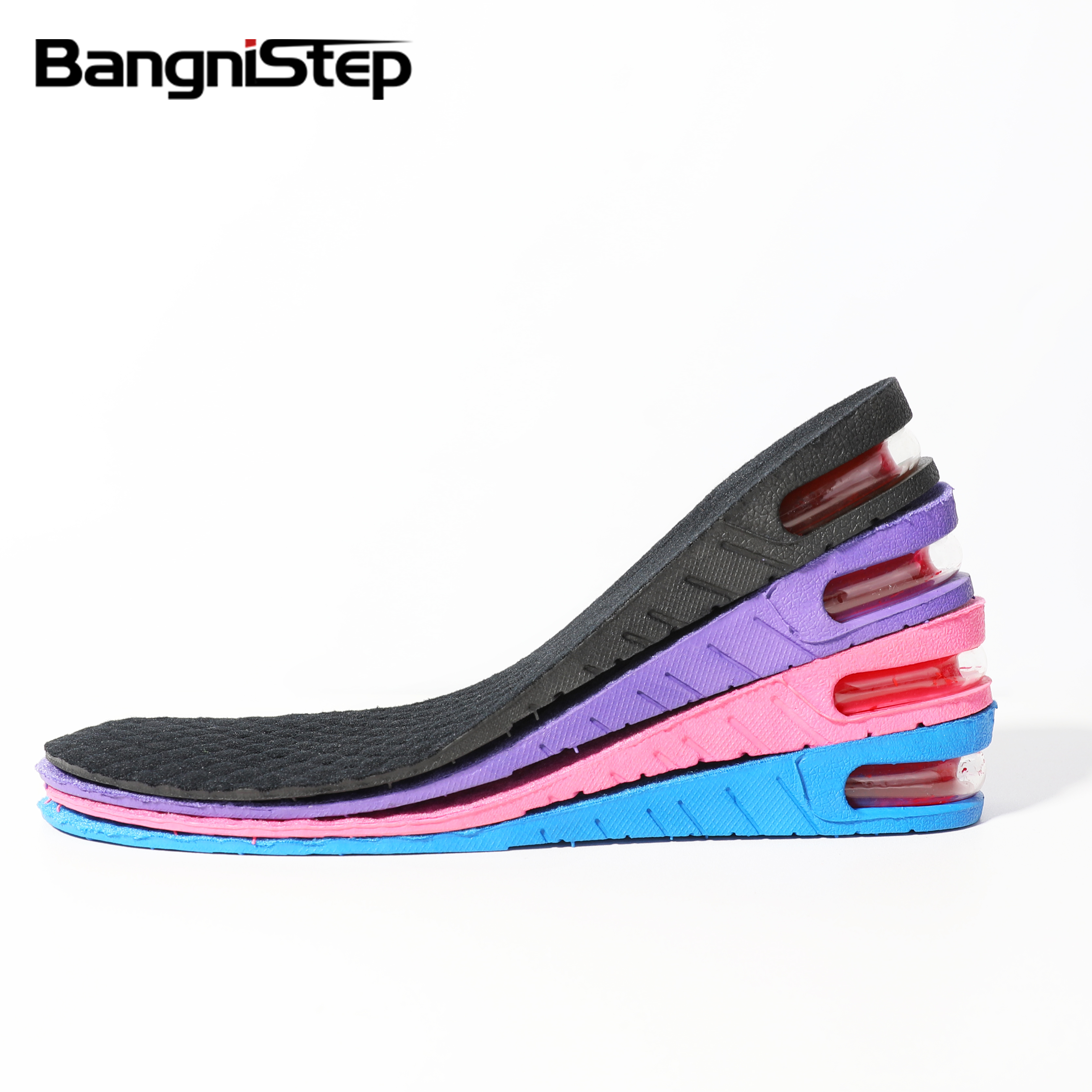 Bangnistep Adjustable Air Cushion Lift Insoles Height Elevator Insoles PVC Hight Increase Insole